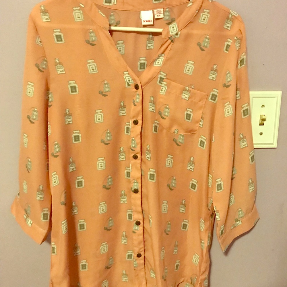 BONGO juniors mellow rose button up